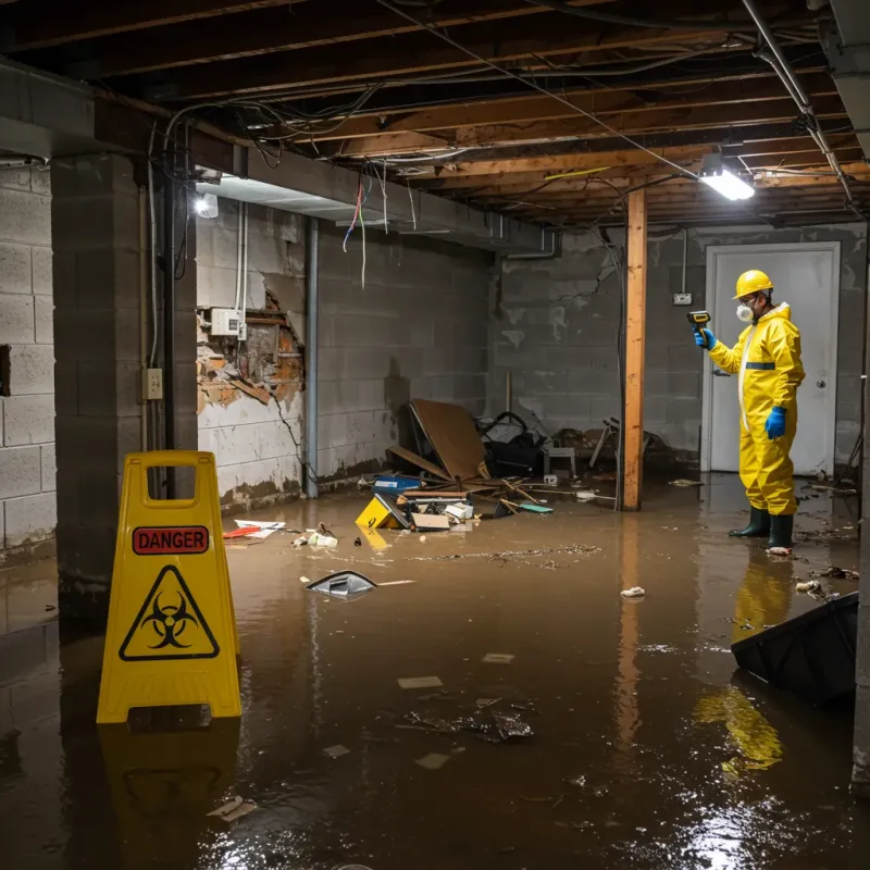 Flooded Basement Electrical Hazard in Lebanon, MO Property