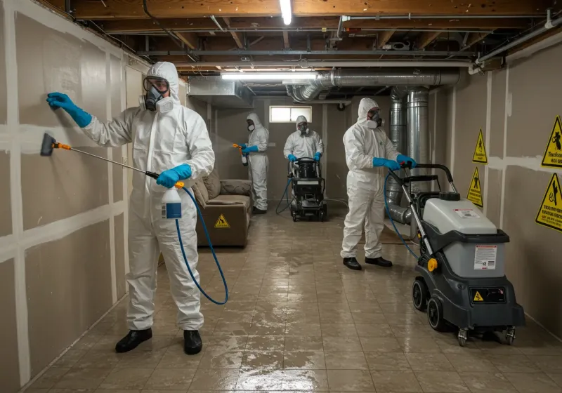 Basement Moisture Removal and Structural Drying process in Lebanon, MO